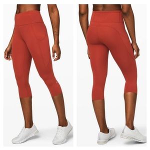 lululemon athletica Rust Cropped Leggings